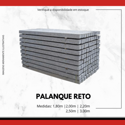 Palanque de Concreto Reto para Cercas