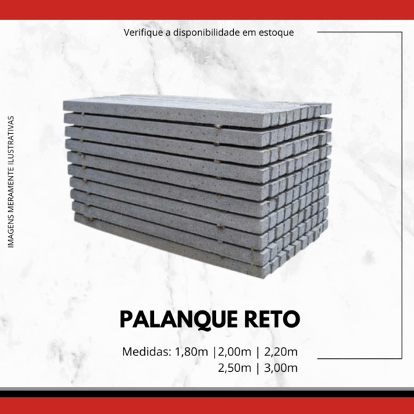 Palanque de Concreto Reto para Cercas