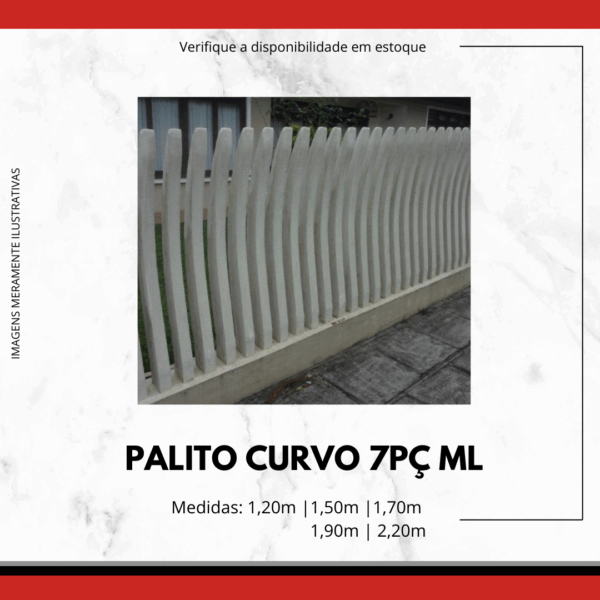 Palito Curvo de Concreto para Cercas e Alambrados