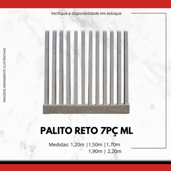 Palanque de Concreto Palito Reto para Cercas